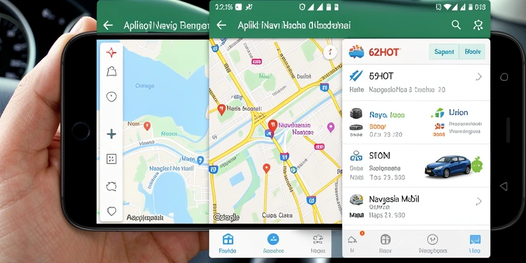 Tampilan antarmuka 62HOT dengan peta navigasi yang jelas dan informatif.