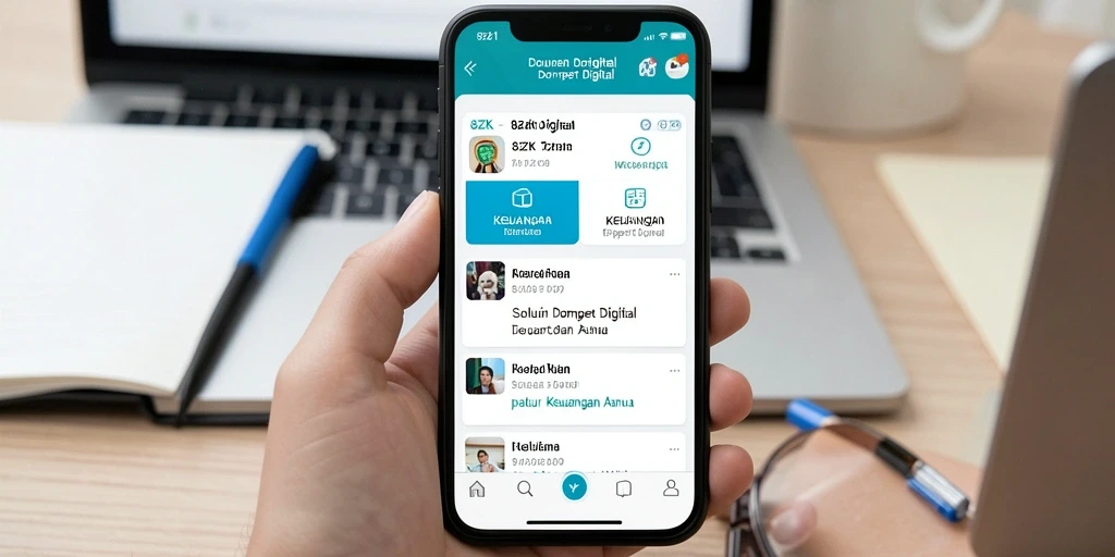 Antarmuka intuitif dan fungsi Dompet Digital yang efisien.