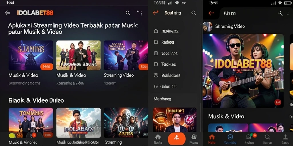 Tampilan antarmuka IDOLABET88 yang menarik dan mudah digunakan untuk Streaming Video.