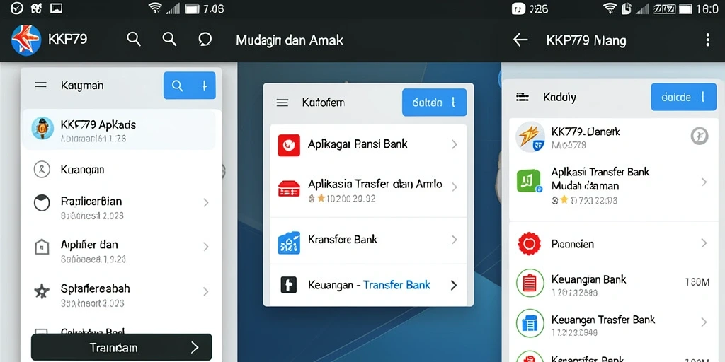 Tampilan antarmuka KPK79 yang user-friendly untuk transfer bank.
