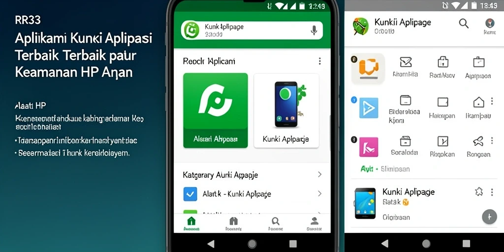 Tampilan antarmuka aplikasi RR33 dengan fitur kunci aplikasi.