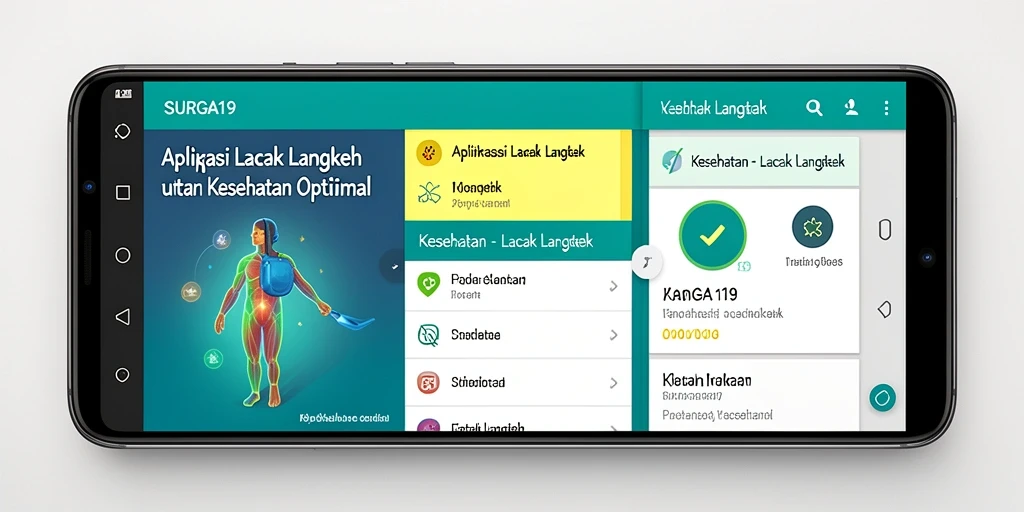 Tampilan antarmuka aplikasi Lacak Langkah SURGA19 yang informatif dan menarik.