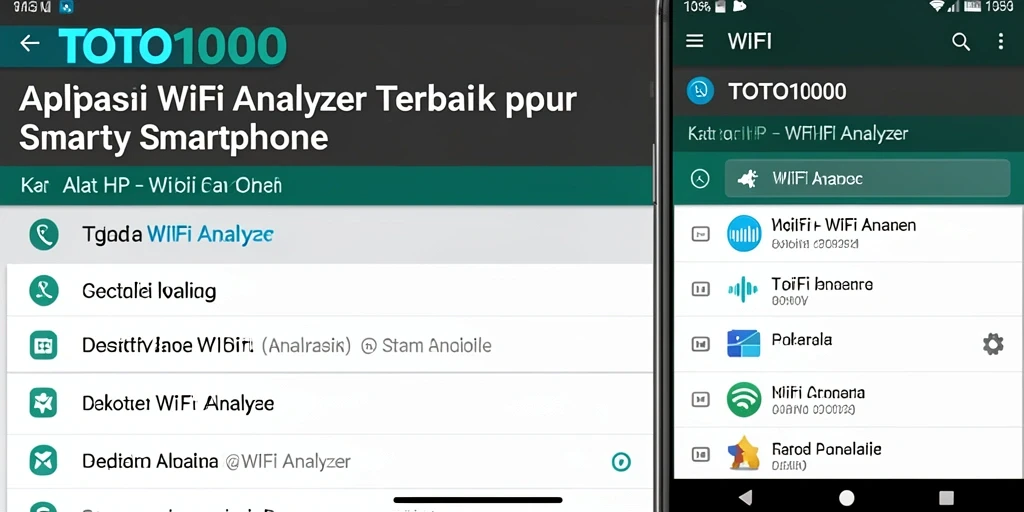 Tampilan antarmuka TOTO1000 dengan fitur analisis Wi-Fi yang jelas.